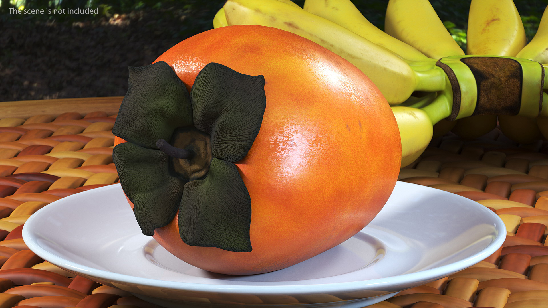 3D Hachiya Persimmon Fruit model