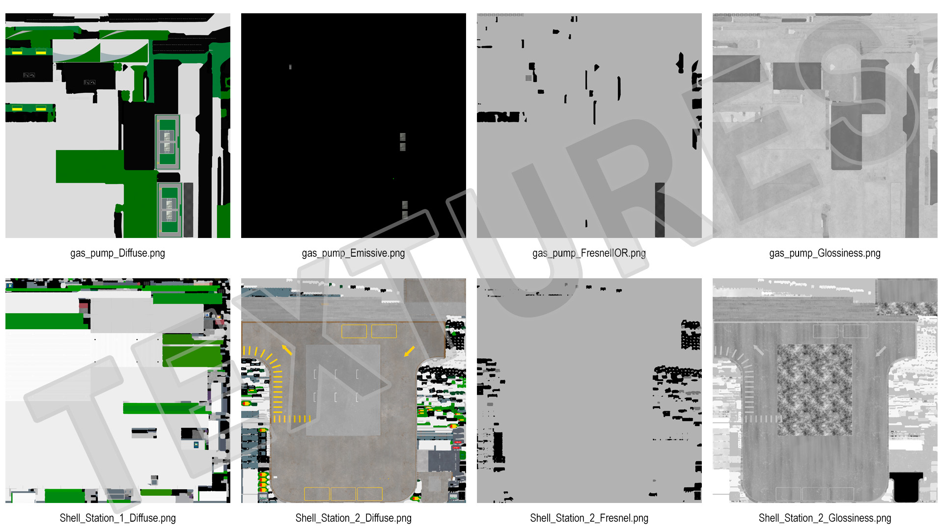Filling Station Green Small 3D