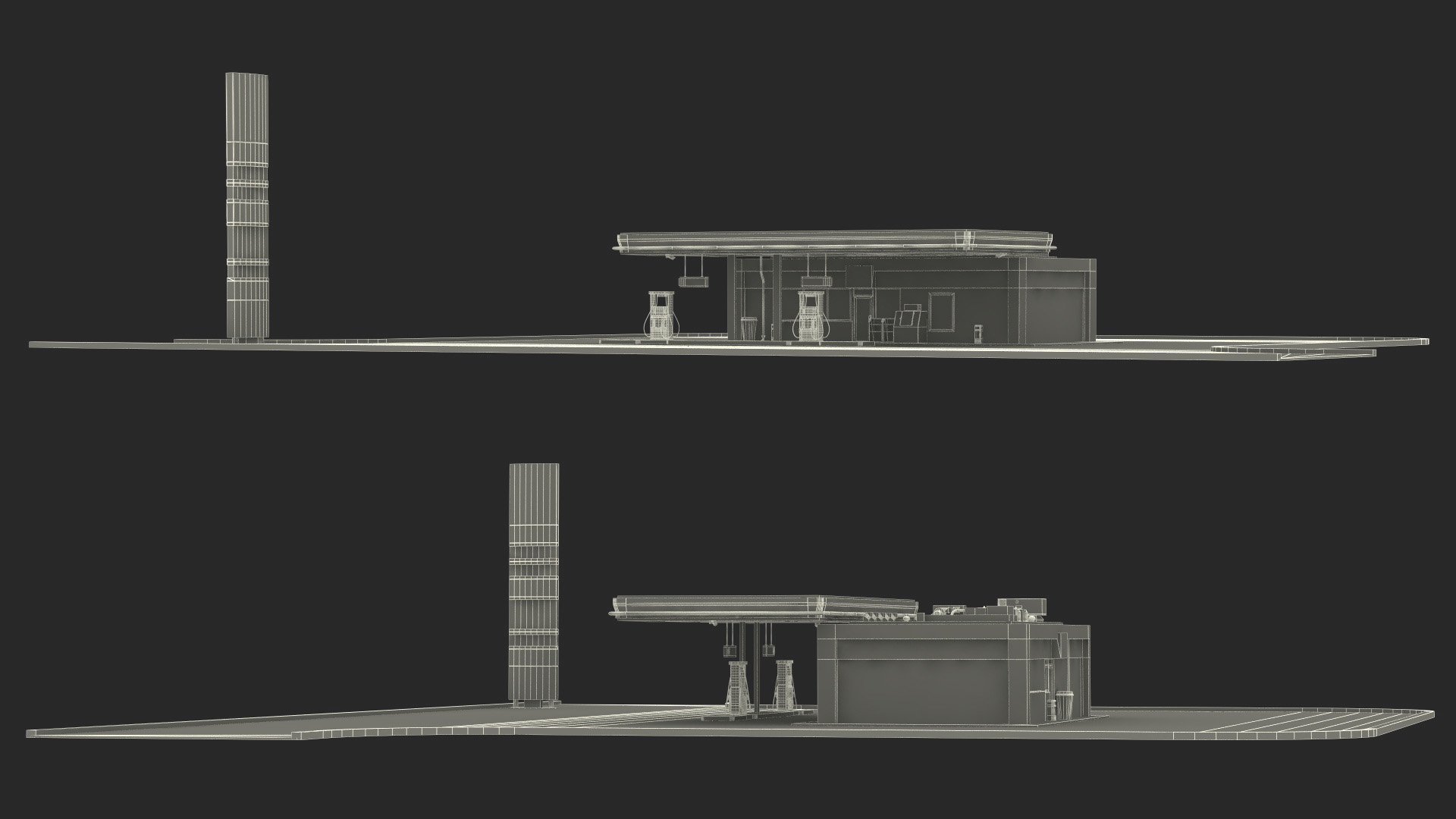Filling Station Green Small 3D