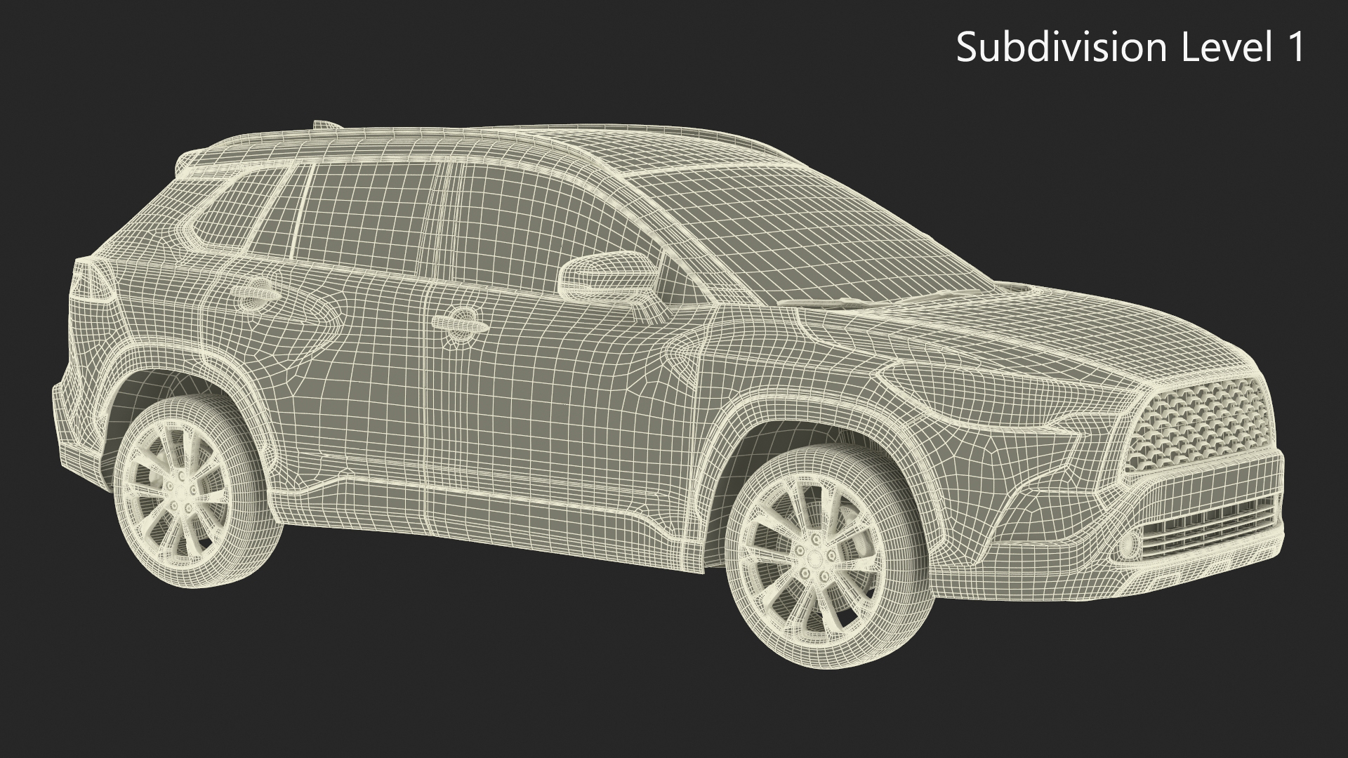 Generic SUV Vehicle Red Color 3D model