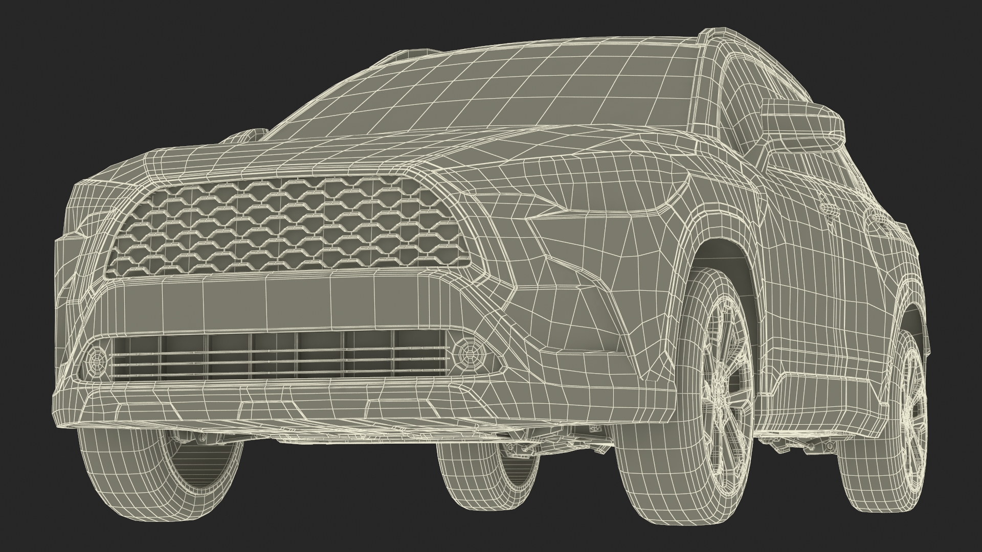 Generic SUV Vehicle Red Color 3D model