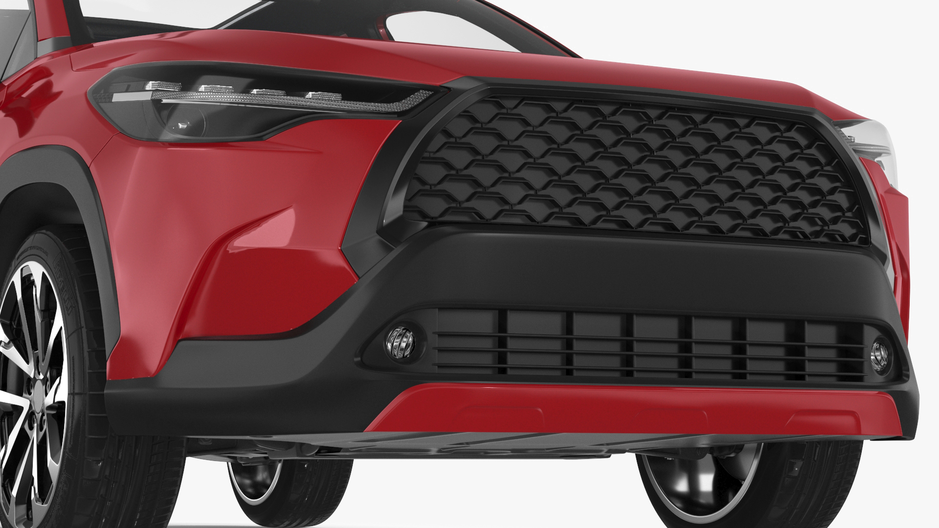Generic SUV Vehicle Red Color 3D model
