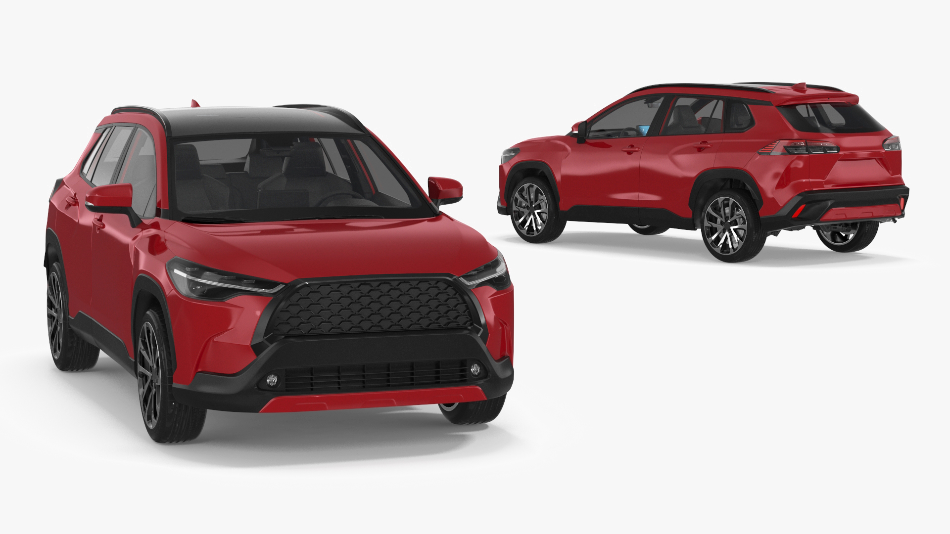 Generic SUV Vehicle Red Color 3D model