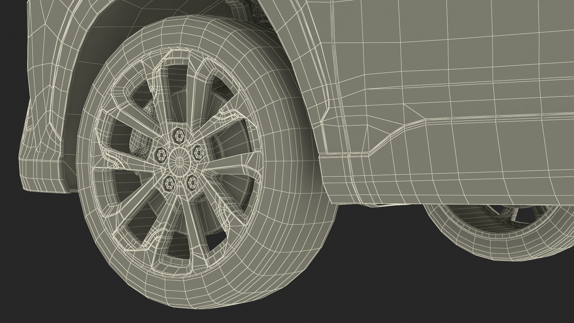 Generic SUV Vehicle Red Color 3D model