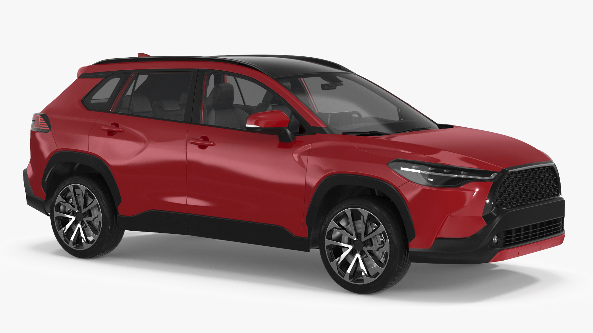 Generic SUV Vehicle Red Color 3D model