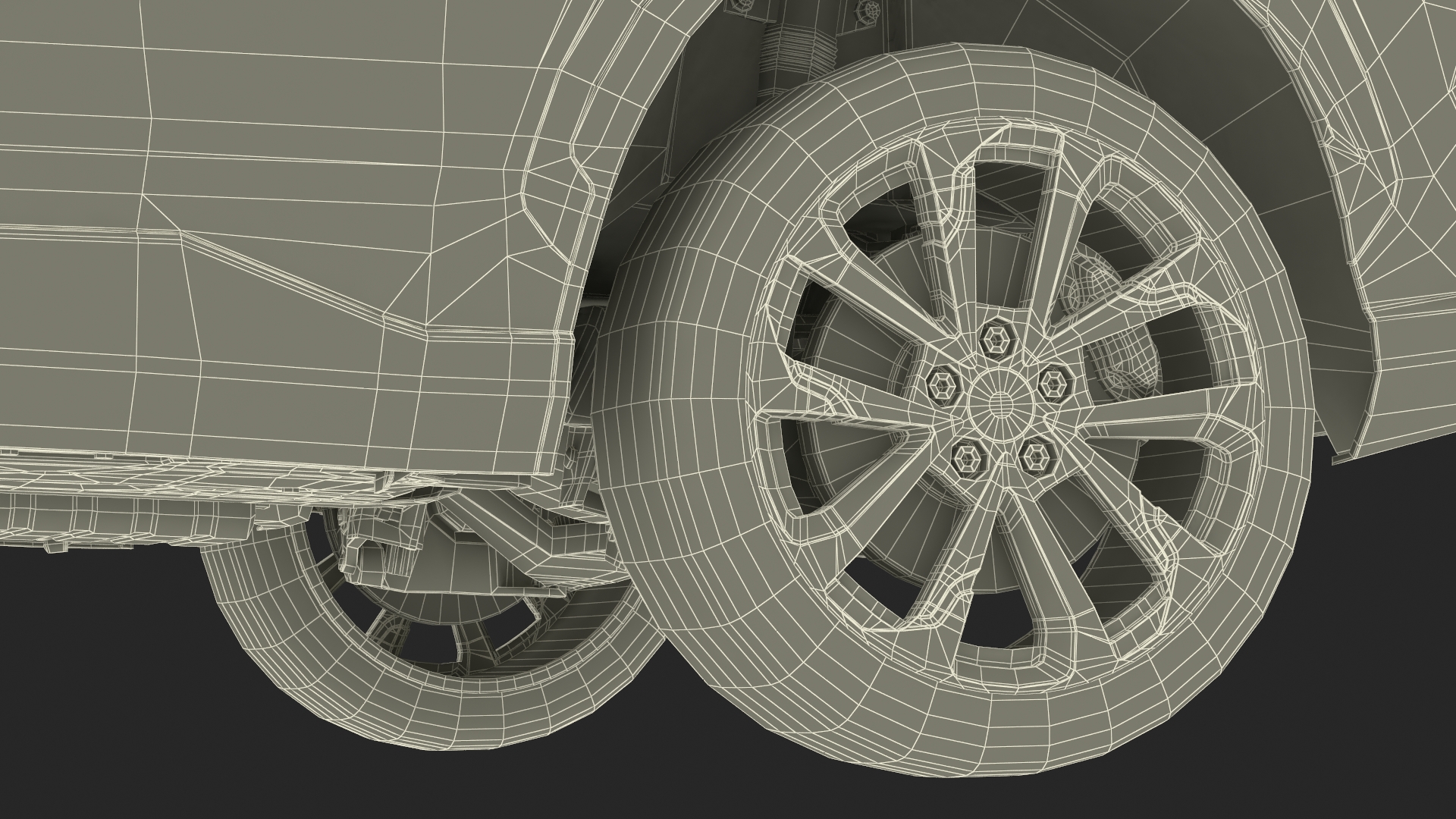 Generic SUV Vehicle Red Color 3D model