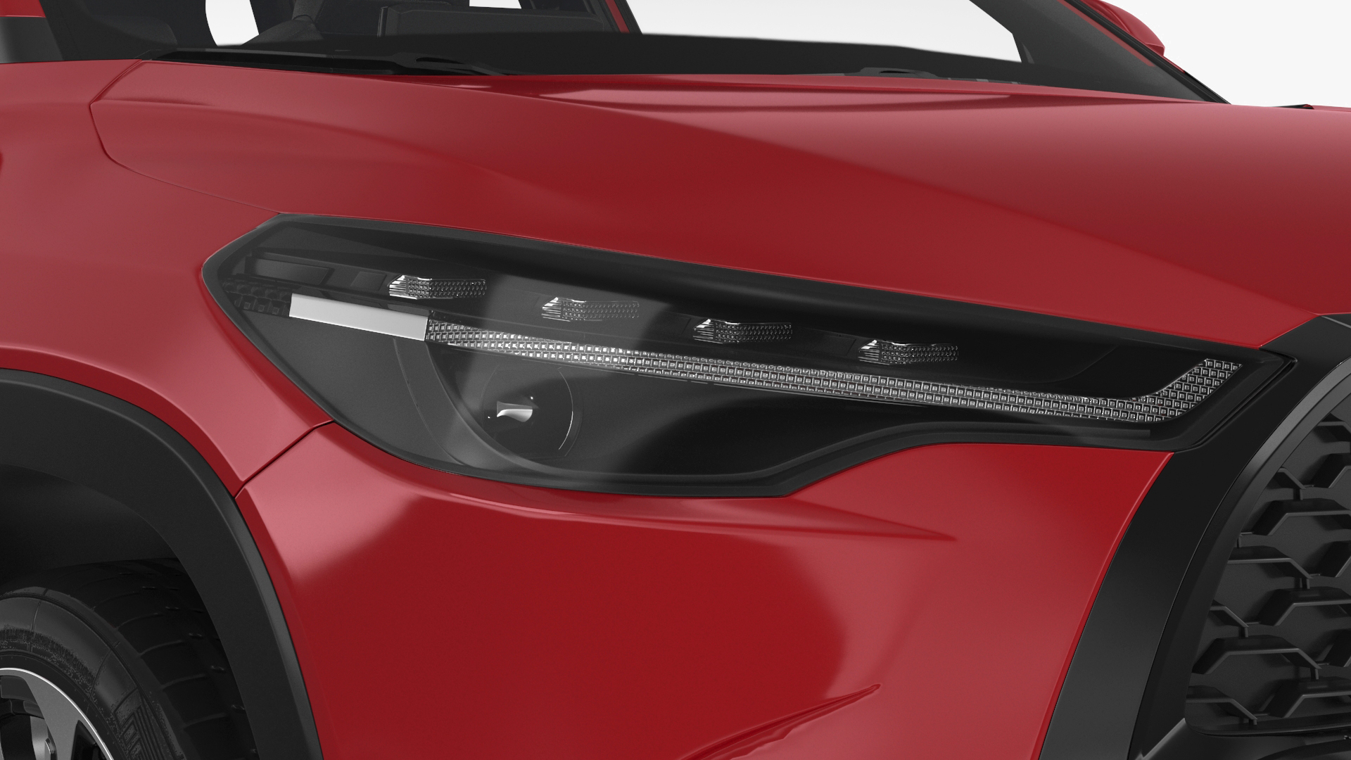 Generic SUV Vehicle Red Color 3D model