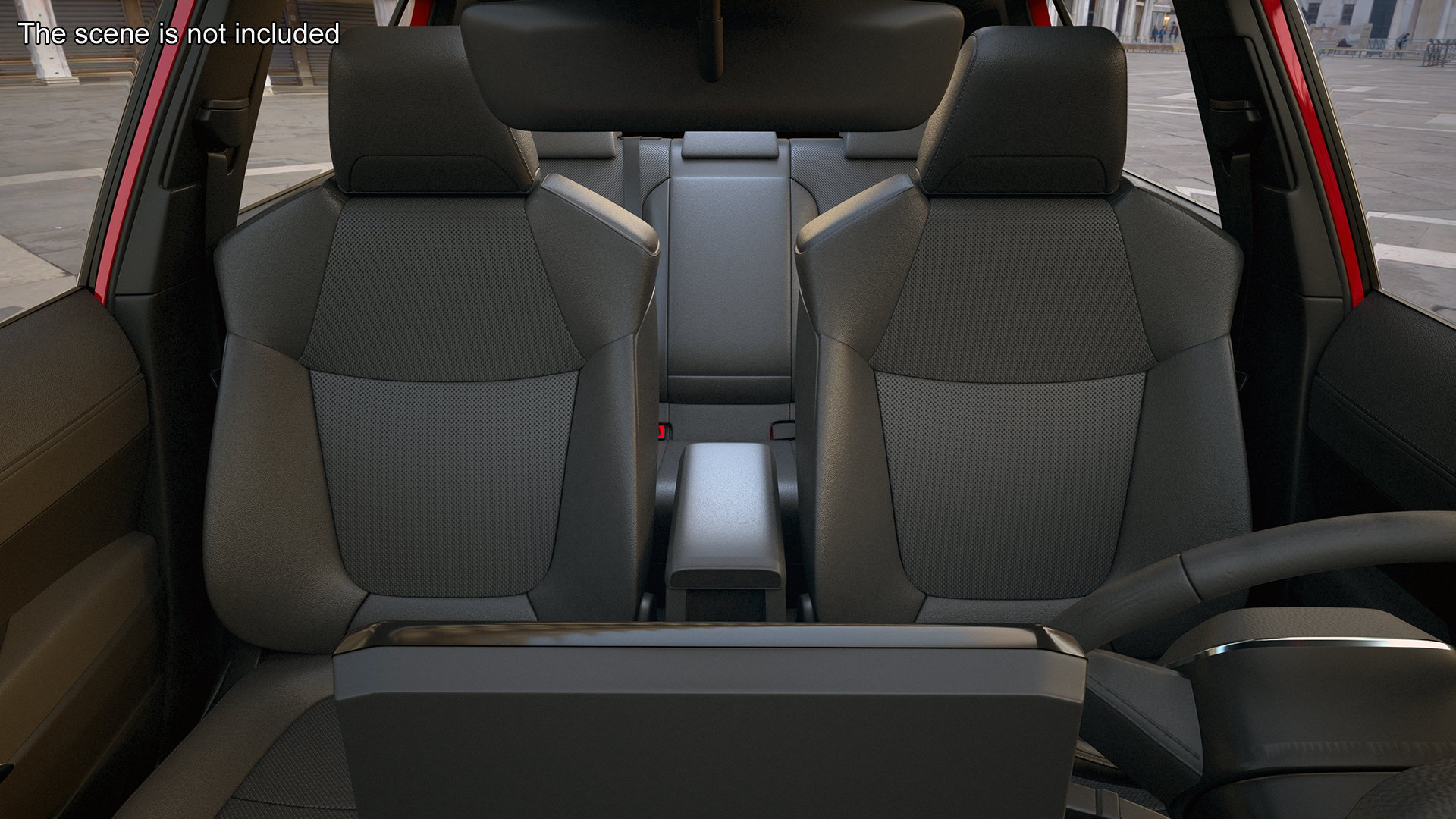 Generic SUV Vehicle Red Color 3D model