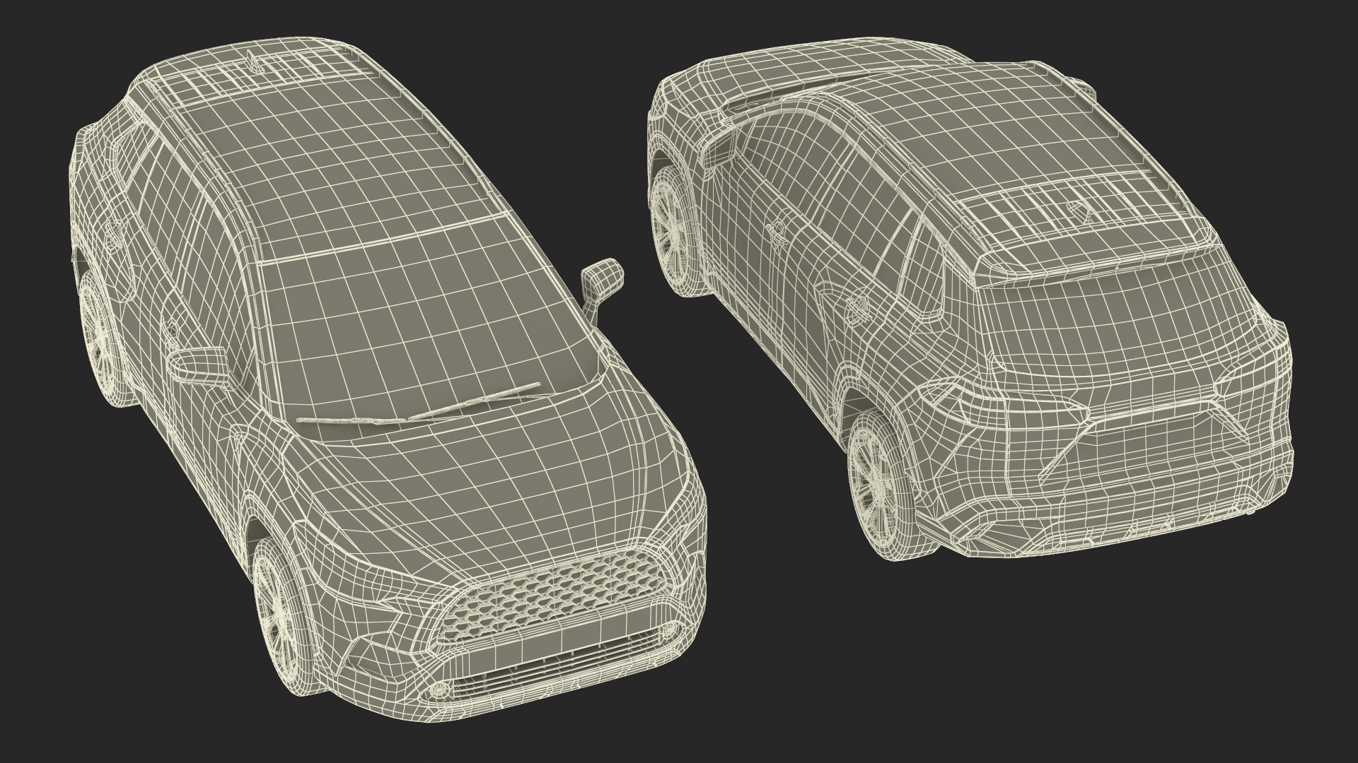 Generic SUV Vehicle Red Color 3D model