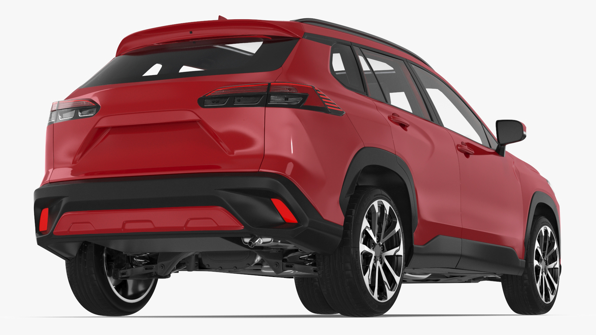 Generic SUV Vehicle Red Color 3D model