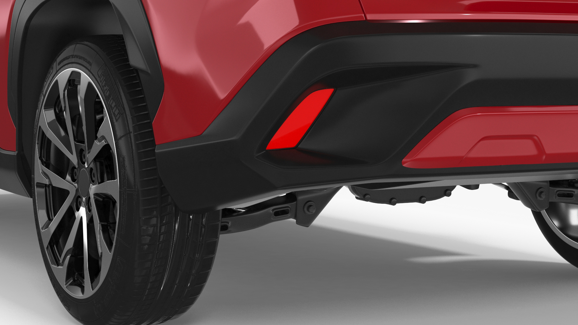Generic SUV Vehicle Red Color 3D model