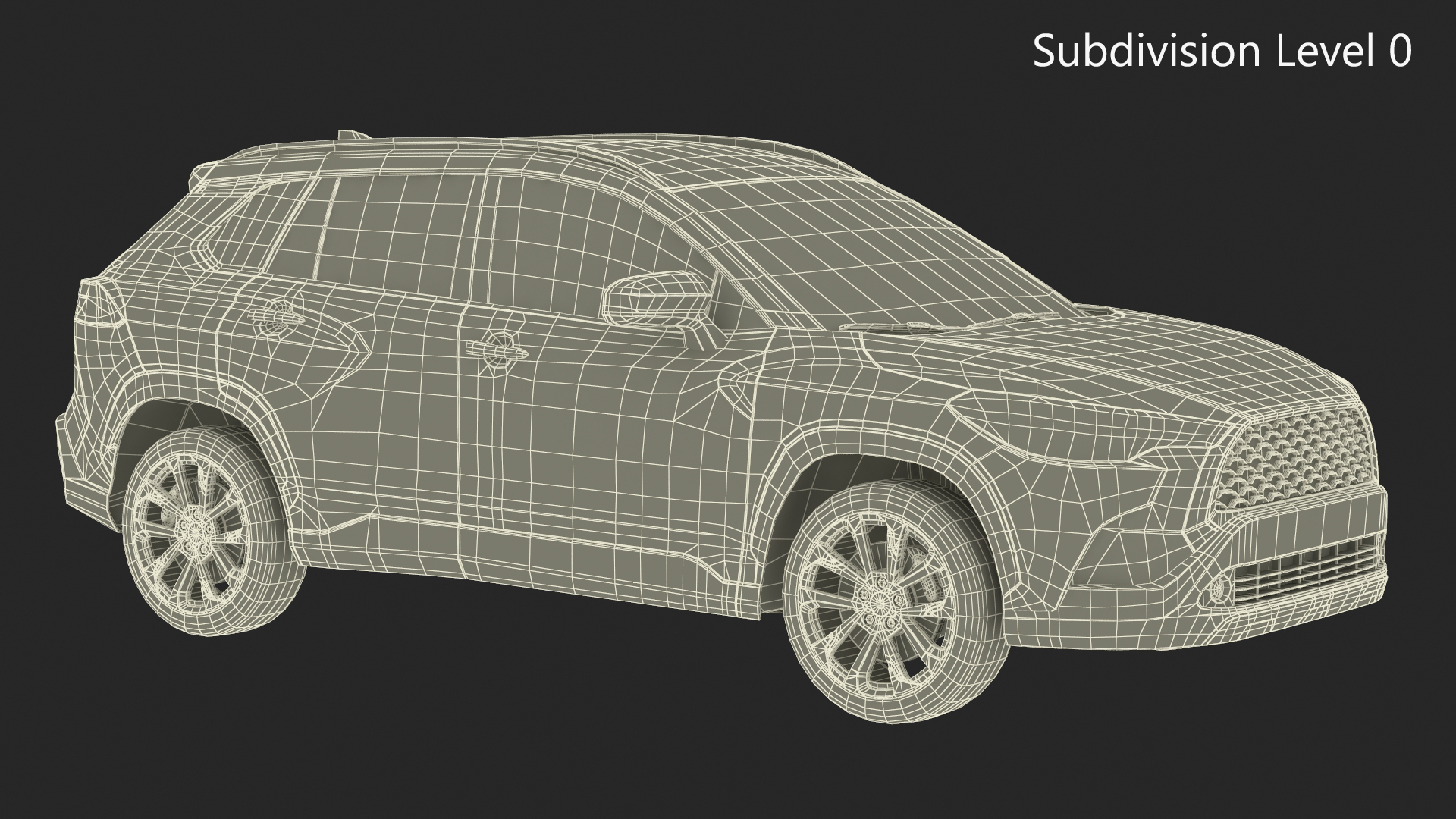 Generic SUV Vehicle Red Color 3D model