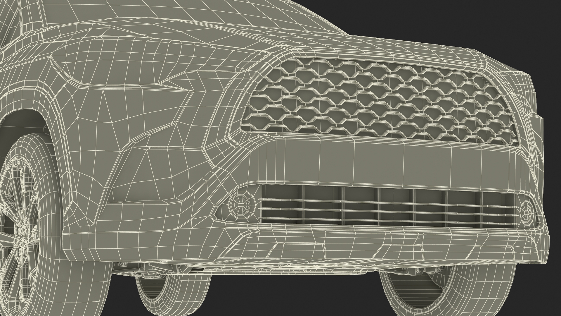 Generic SUV Vehicle Red Color 3D model