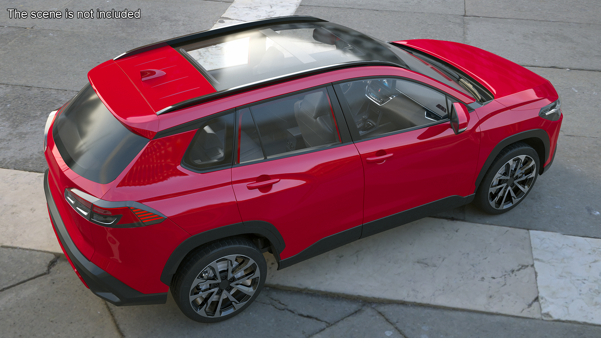 Generic SUV Vehicle Red Color 3D model