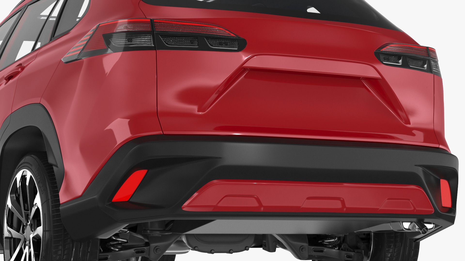 Generic SUV Vehicle Red Color 3D model