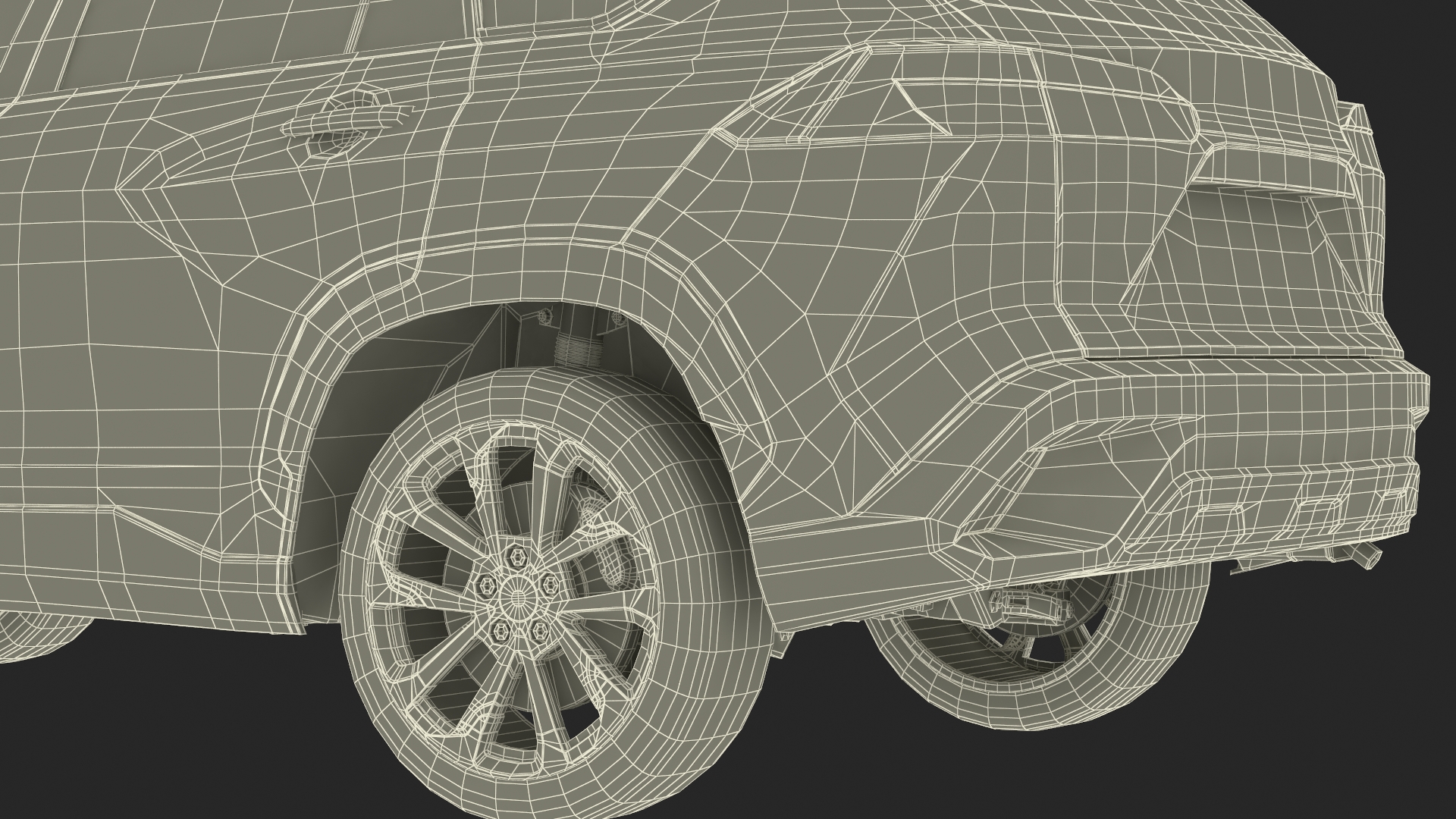 Generic SUV Vehicle Red Color 3D model