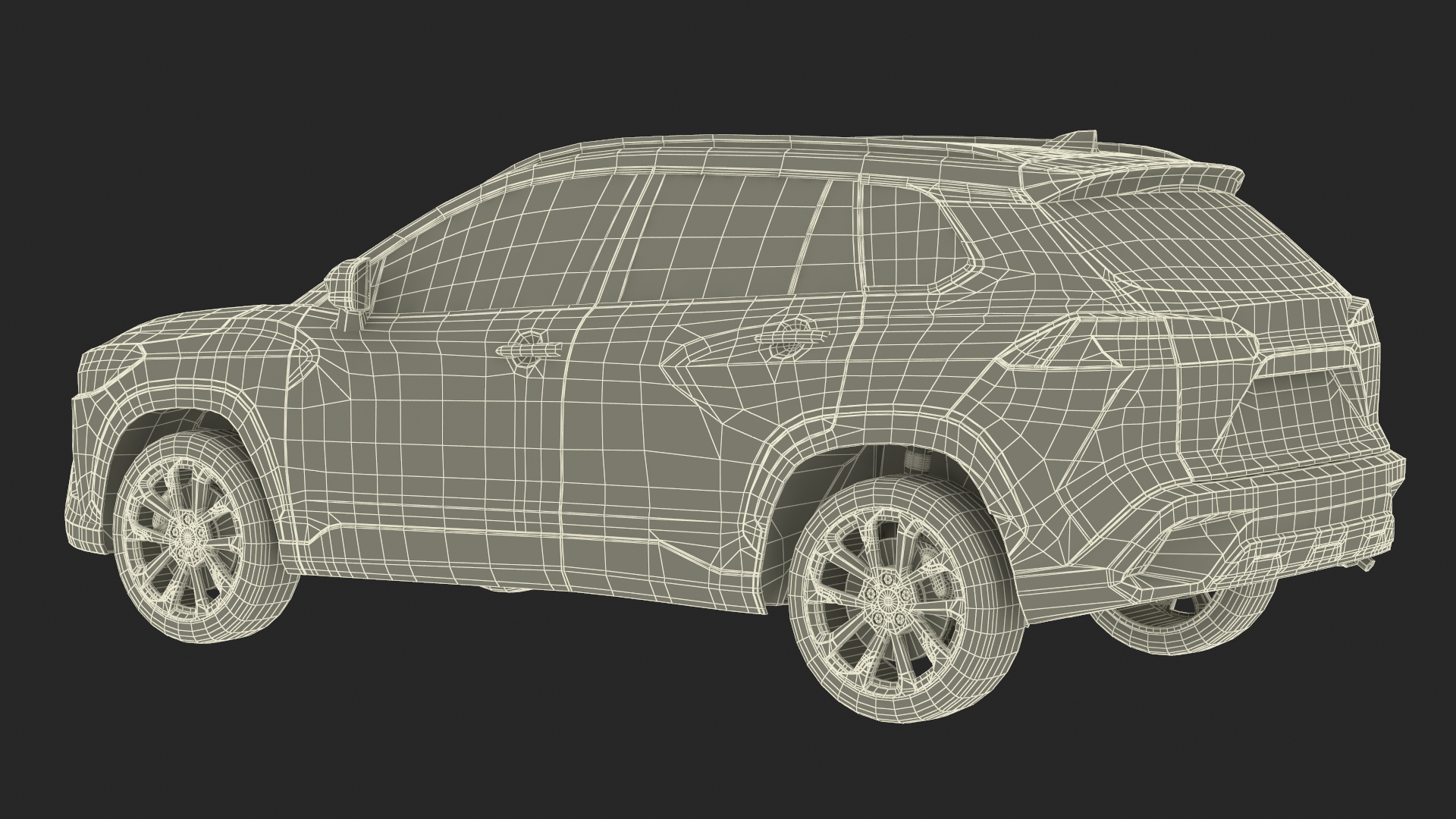 Generic SUV Vehicle Red Color 3D model