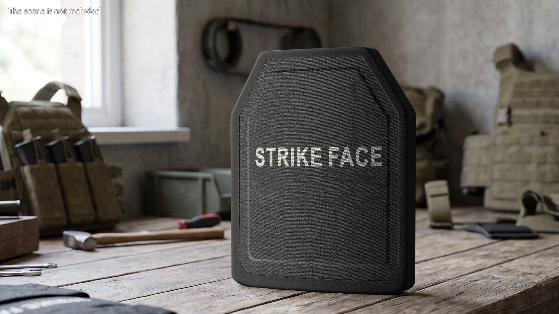 Ballistic Armor Plate Black Game Ready, view 2