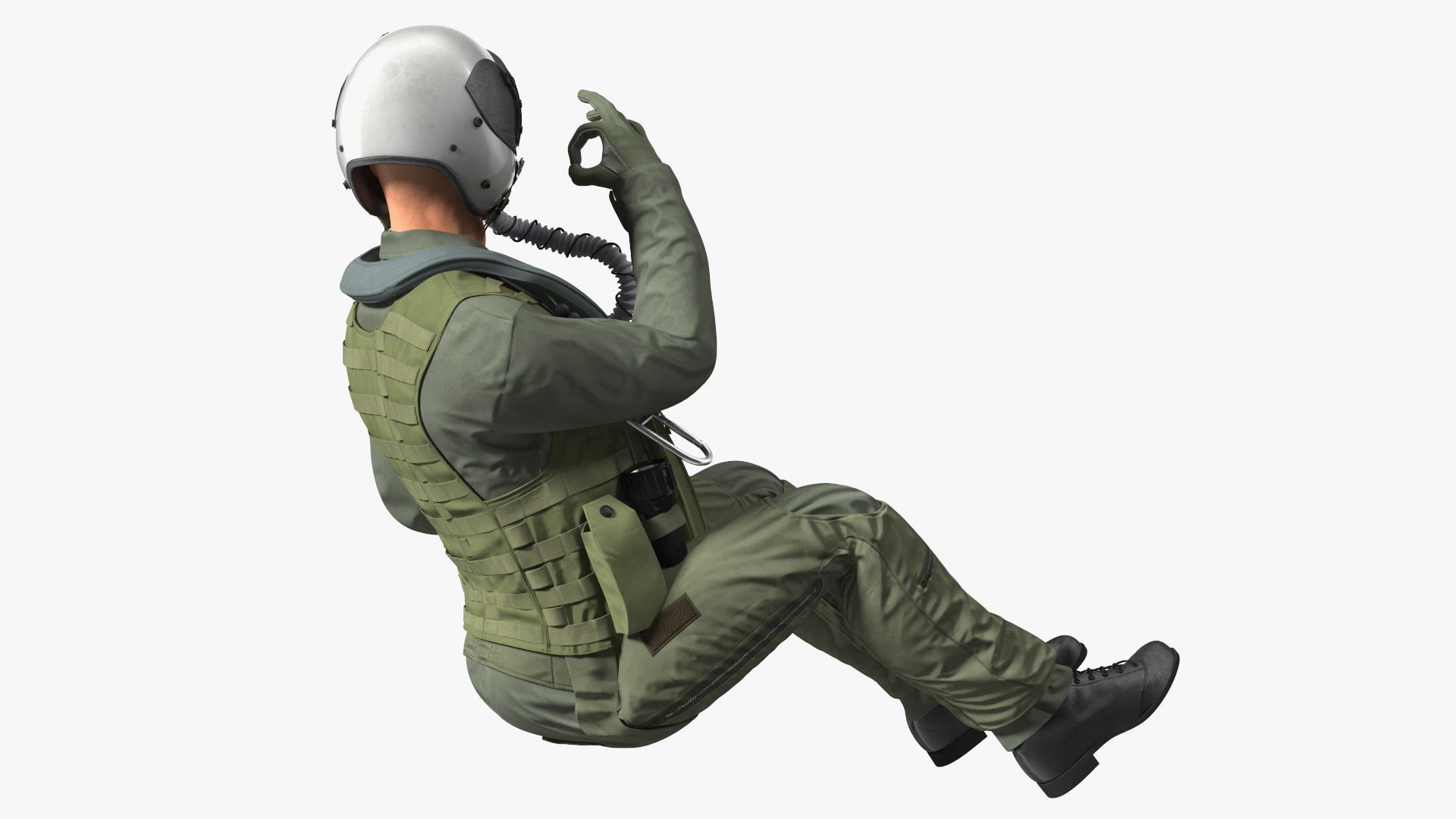 Stealth Multirole Fighter F 35 Lightning II With a Pilot Gesture Ok 3D