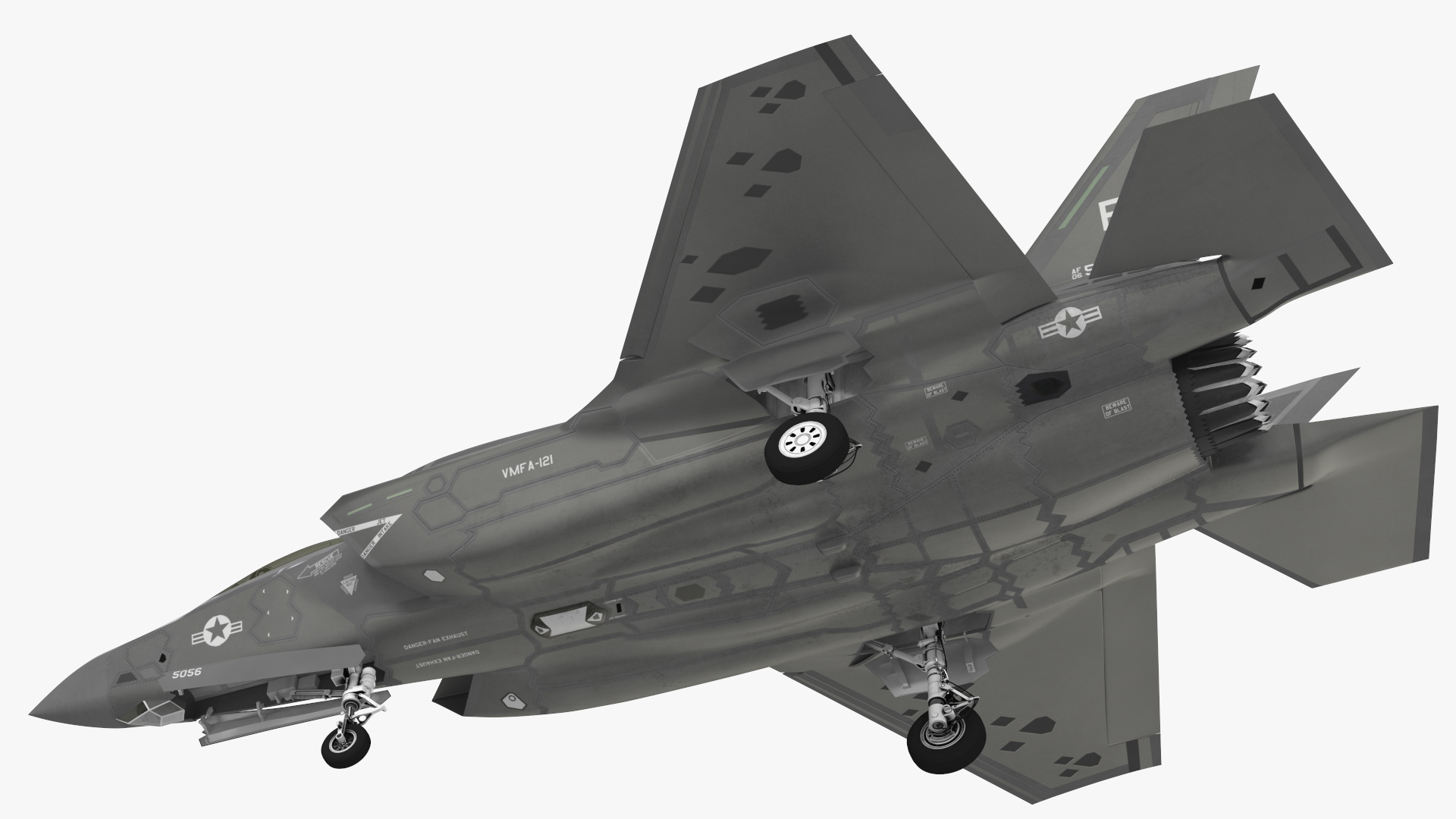 Stealth Multirole Fighter F 35 Lightning II With a Pilot Gesture Ok 3D