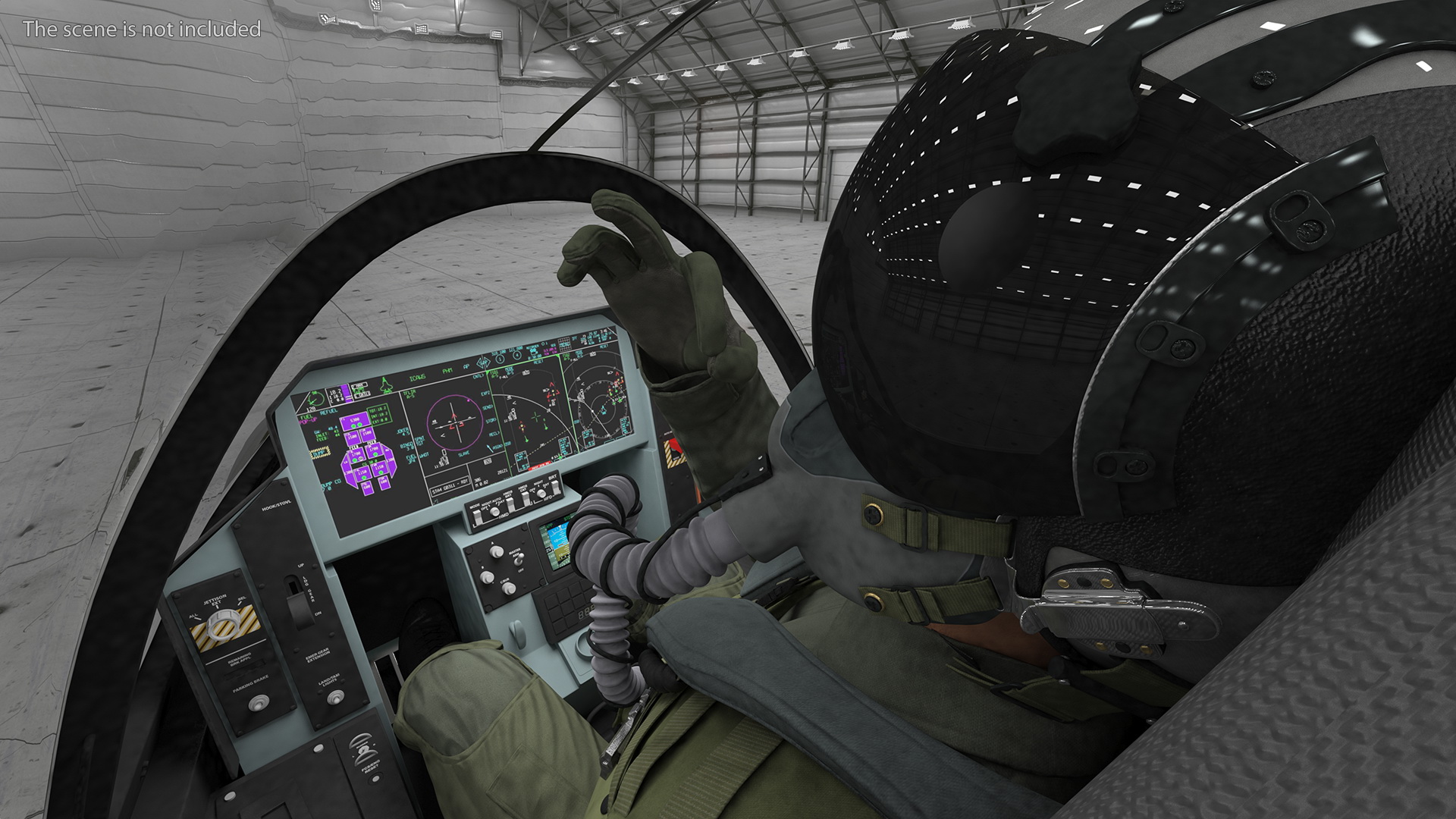 Stealth Multirole Fighter F 35 Lightning II With a Pilot Gesture Ok 3D
