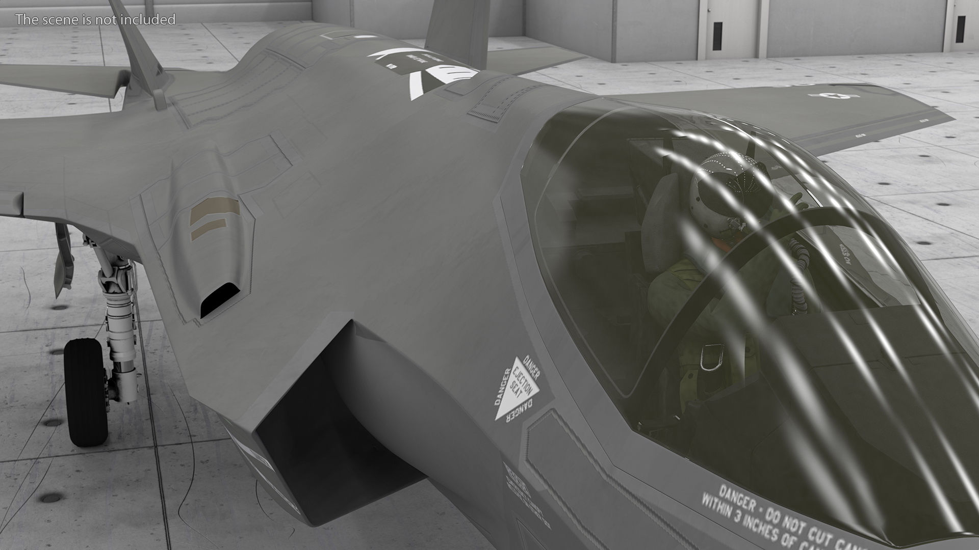 Stealth Multirole Fighter F 35 Lightning II With a Pilot Gesture Ok 3D