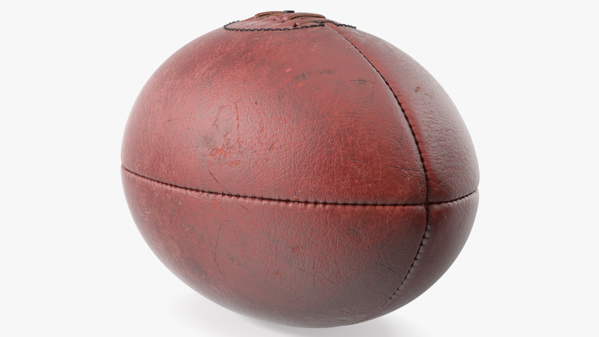 Vintage Leather Lace Up Rugby Ball 3D model