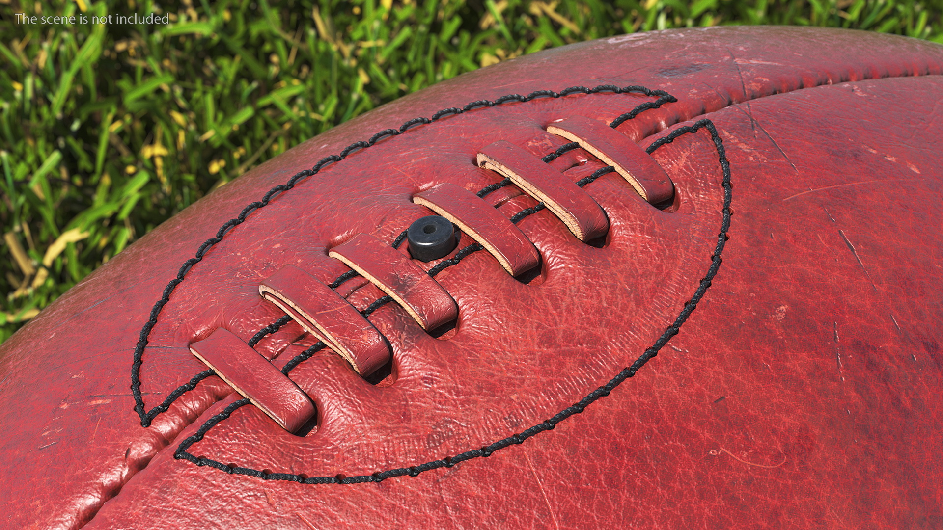 Vintage Leather Lace Up Rugby Ball 3D model