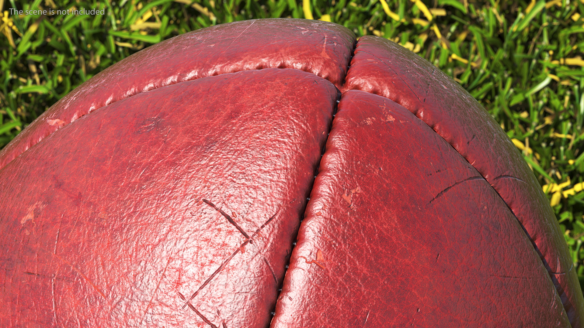 Vintage Leather Lace Up Rugby Ball 3D model