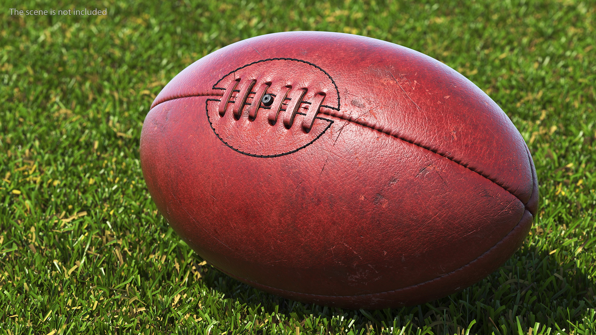 Vintage Leather Lace Up Rugby Ball 3D model