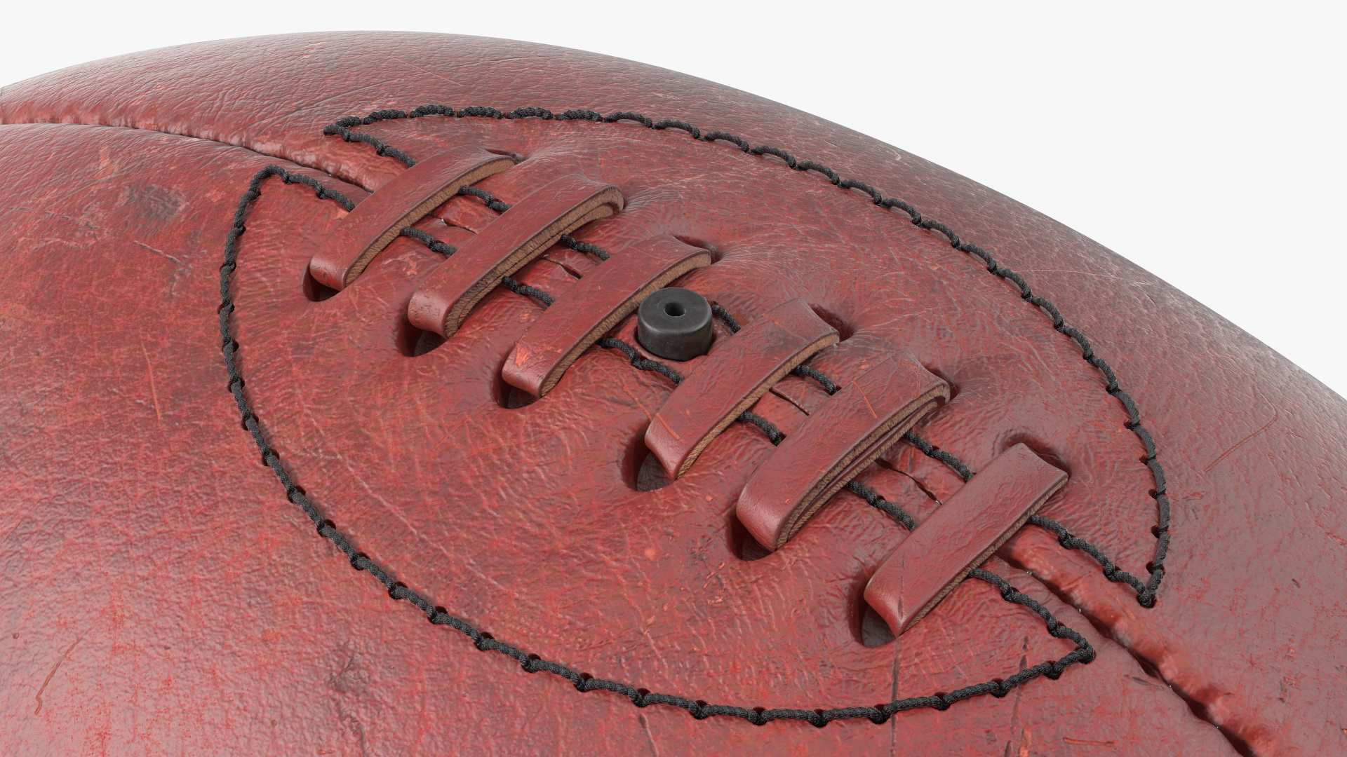 Vintage Leather Lace Up Rugby Ball 3D model