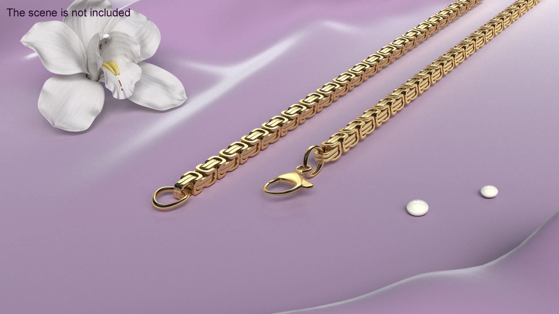 3D Byzantine Jewelry Chain Gold model