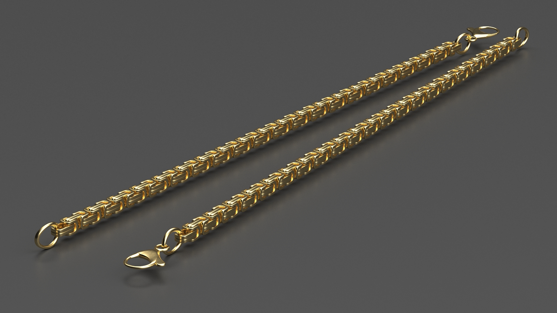 3D Byzantine Jewelry Chain Gold model