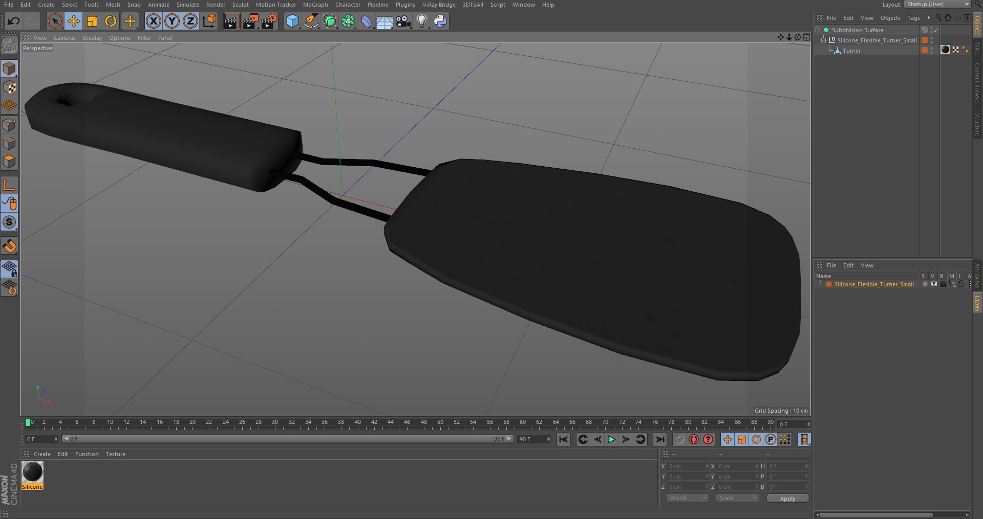 3D model Silicone Flexible Turner Small