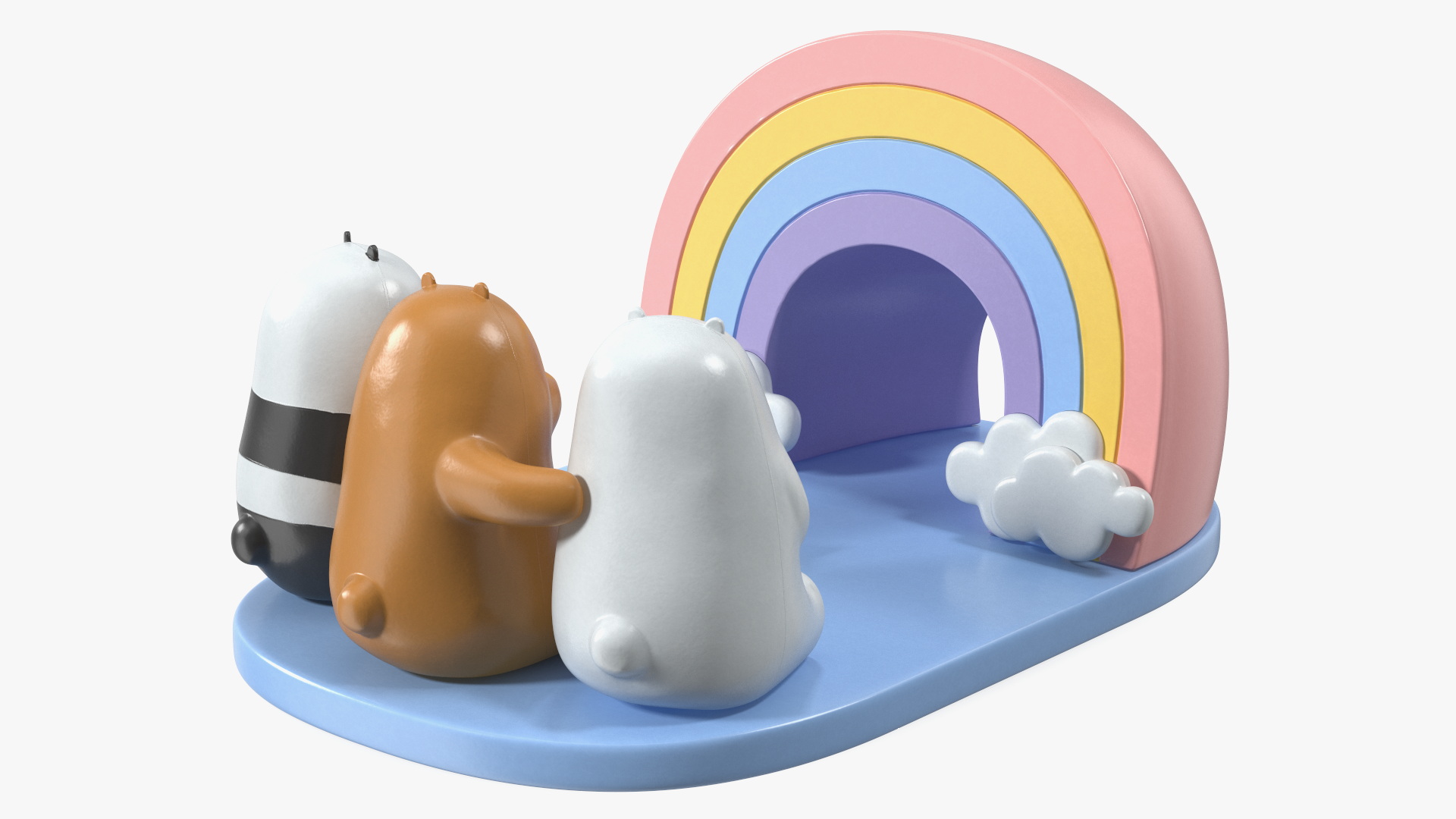 Phone Holder We Bare Bears Watch the Rainbow 3D model