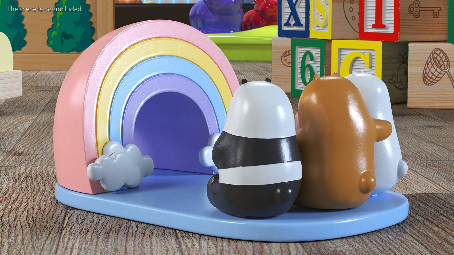 Phone Holder We Bare Bears Watch the Rainbow 3D model