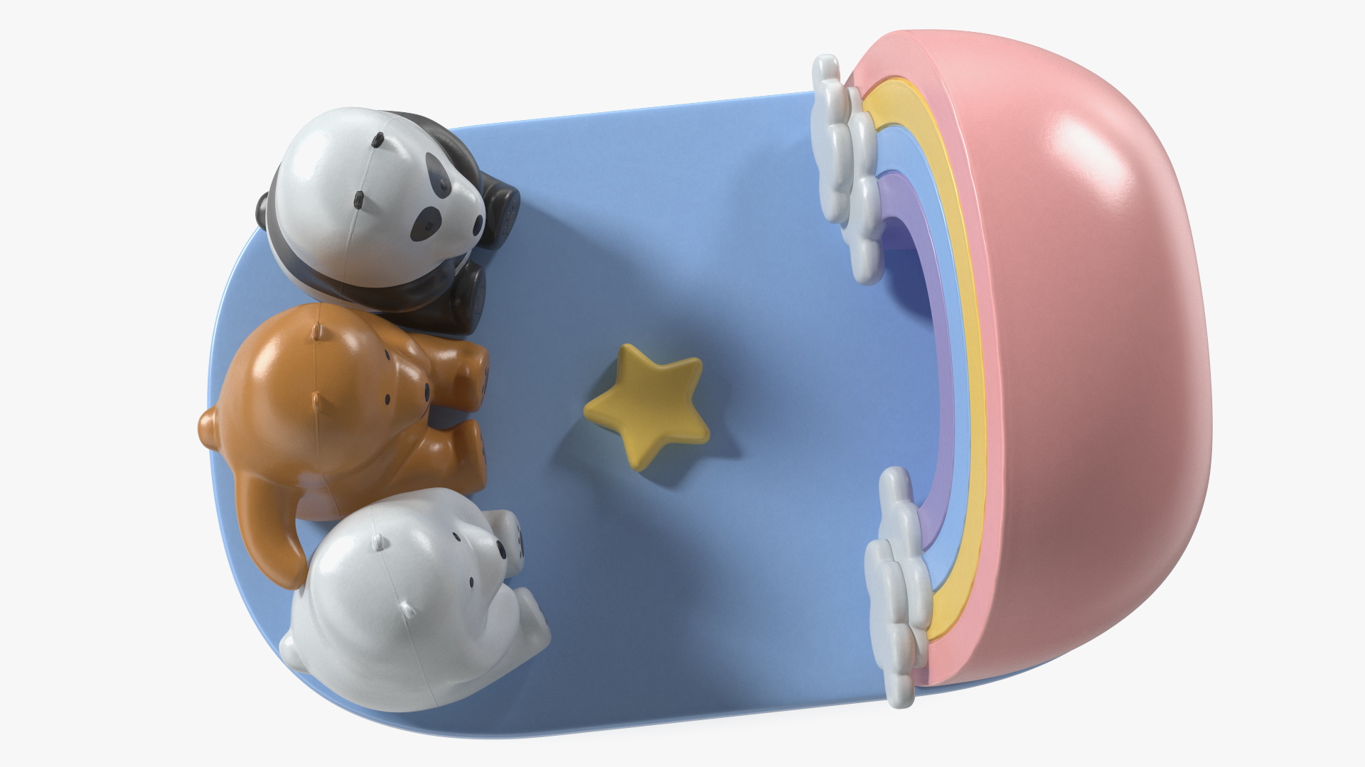 Phone Holder We Bare Bears Watch the Rainbow 3D model