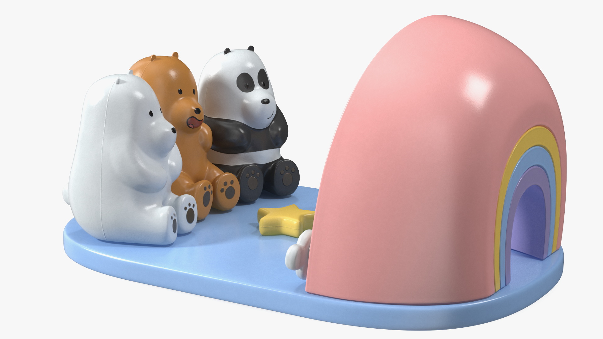 Phone Holder We Bare Bears Watch the Rainbow 3D model