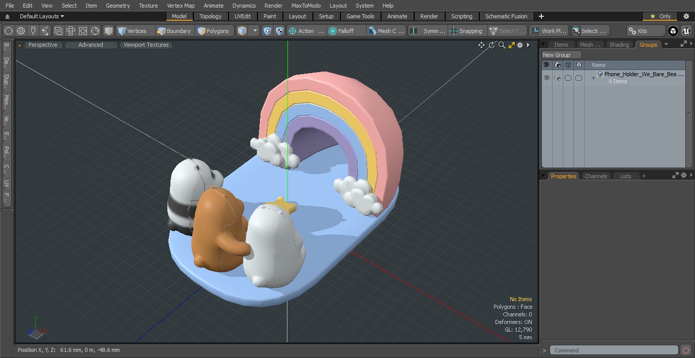 Phone Holder We Bare Bears Watch the Rainbow 3D model