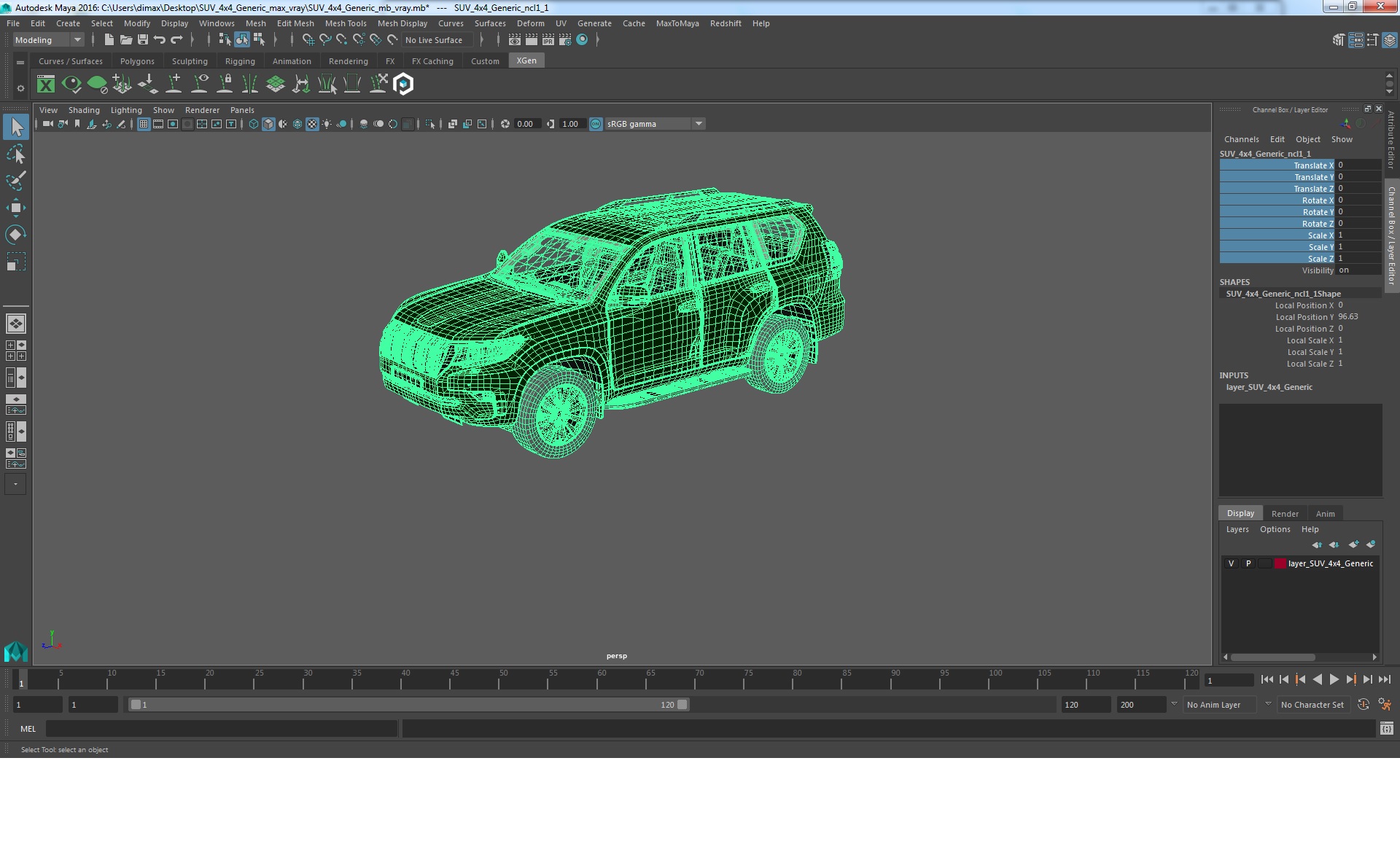 3D model SUV 4x4 Generic