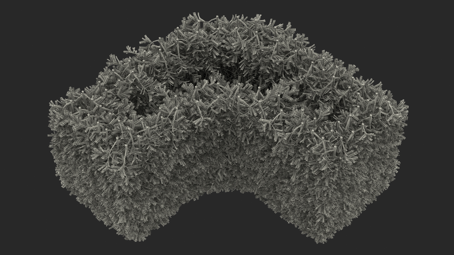 Boxwood Corner Bush 3D model