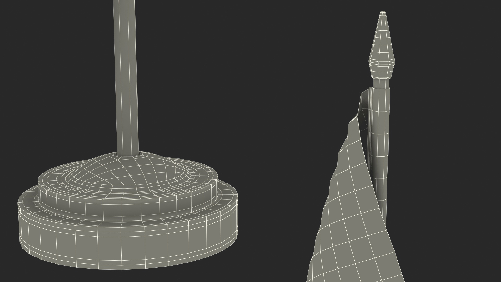 3D Table Flag Ukraine model