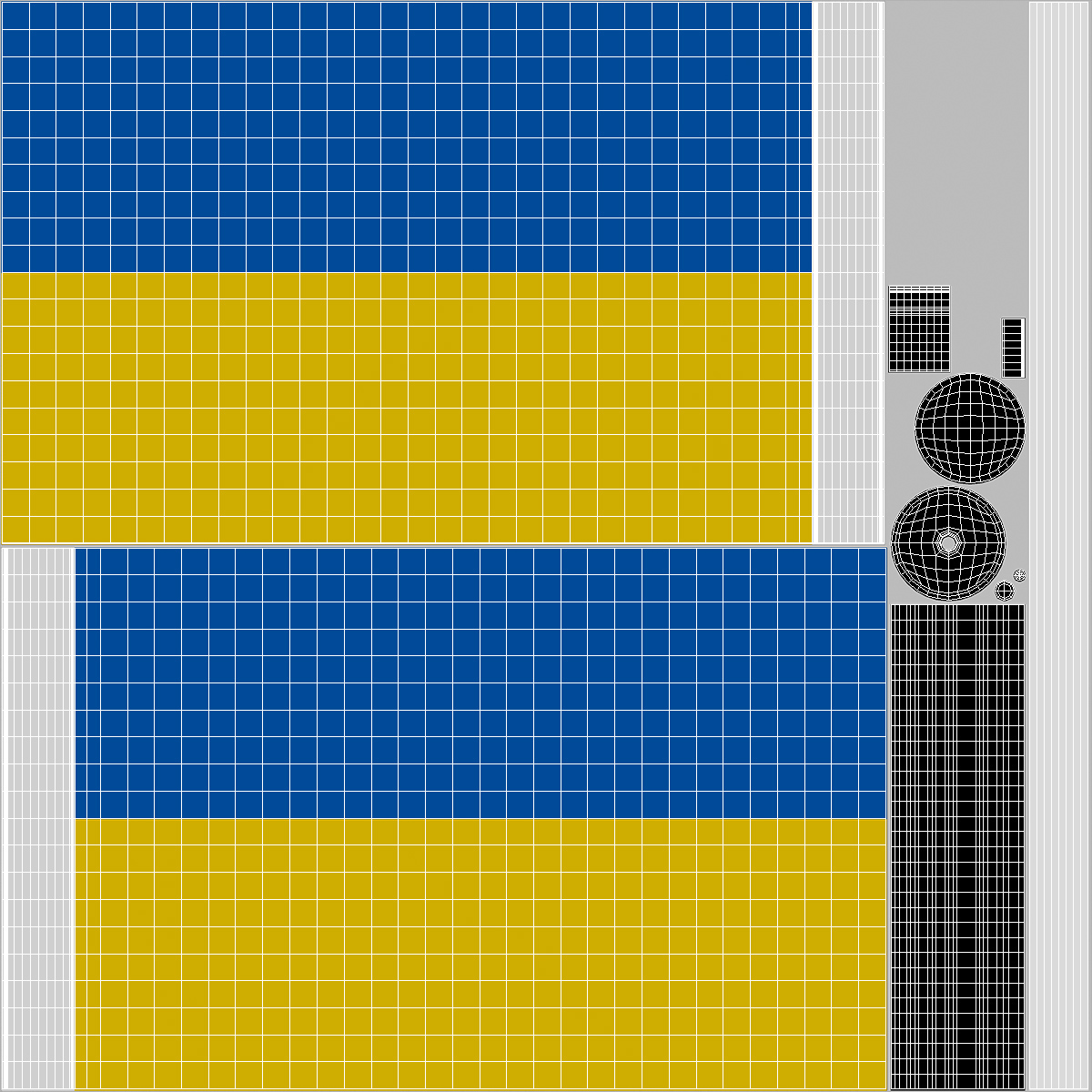 3D Table Flag Ukraine model