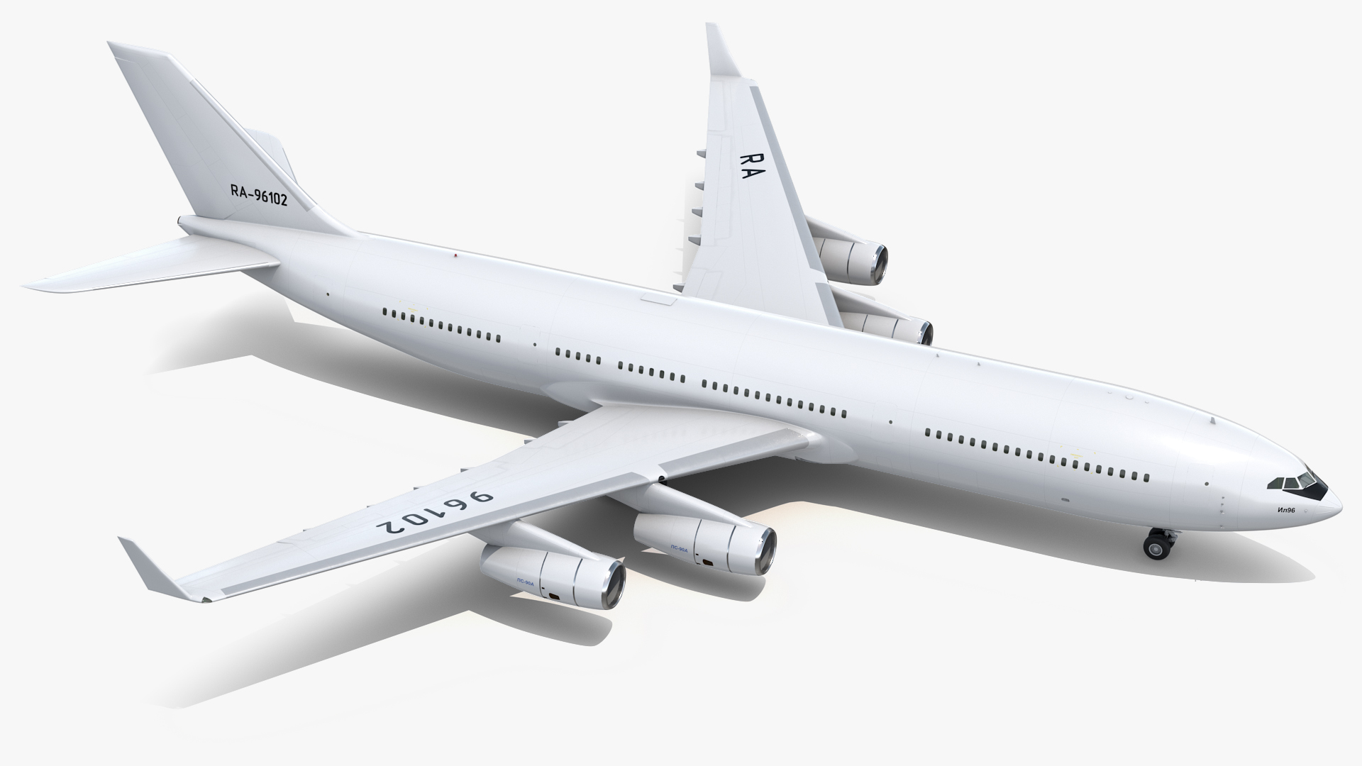 3D model Ilyushin IL-96-400 Rigged