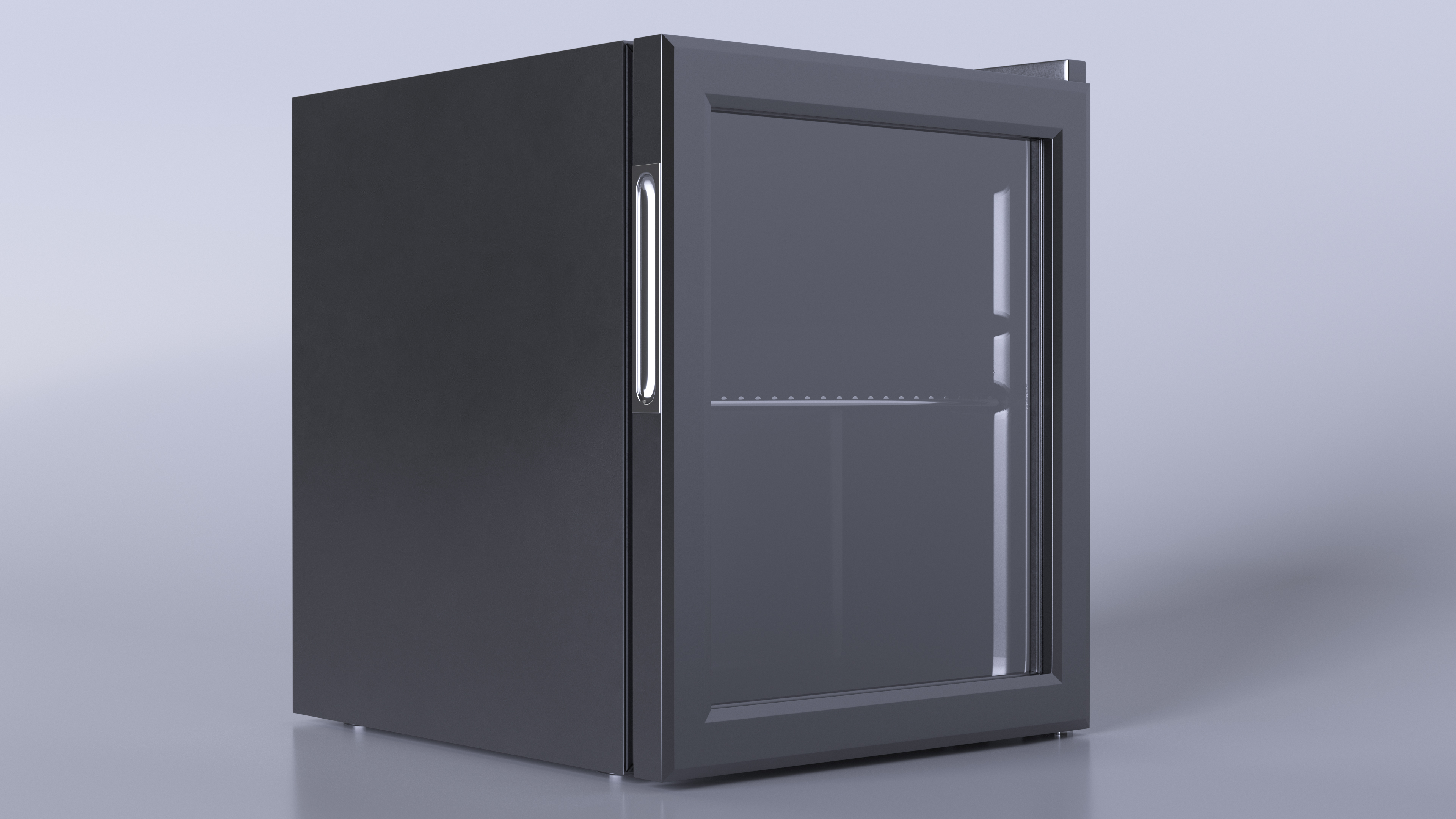 Beverage Refrigerator Cooler Black 3D model