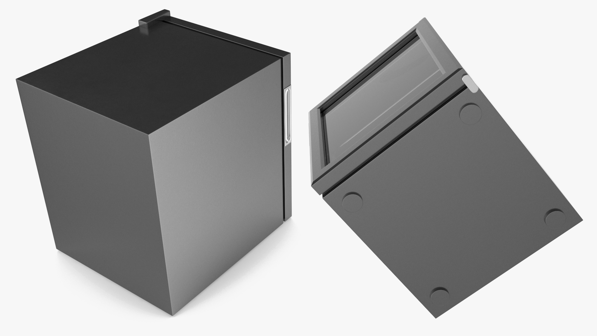Beverage Refrigerator Cooler Black 3D model