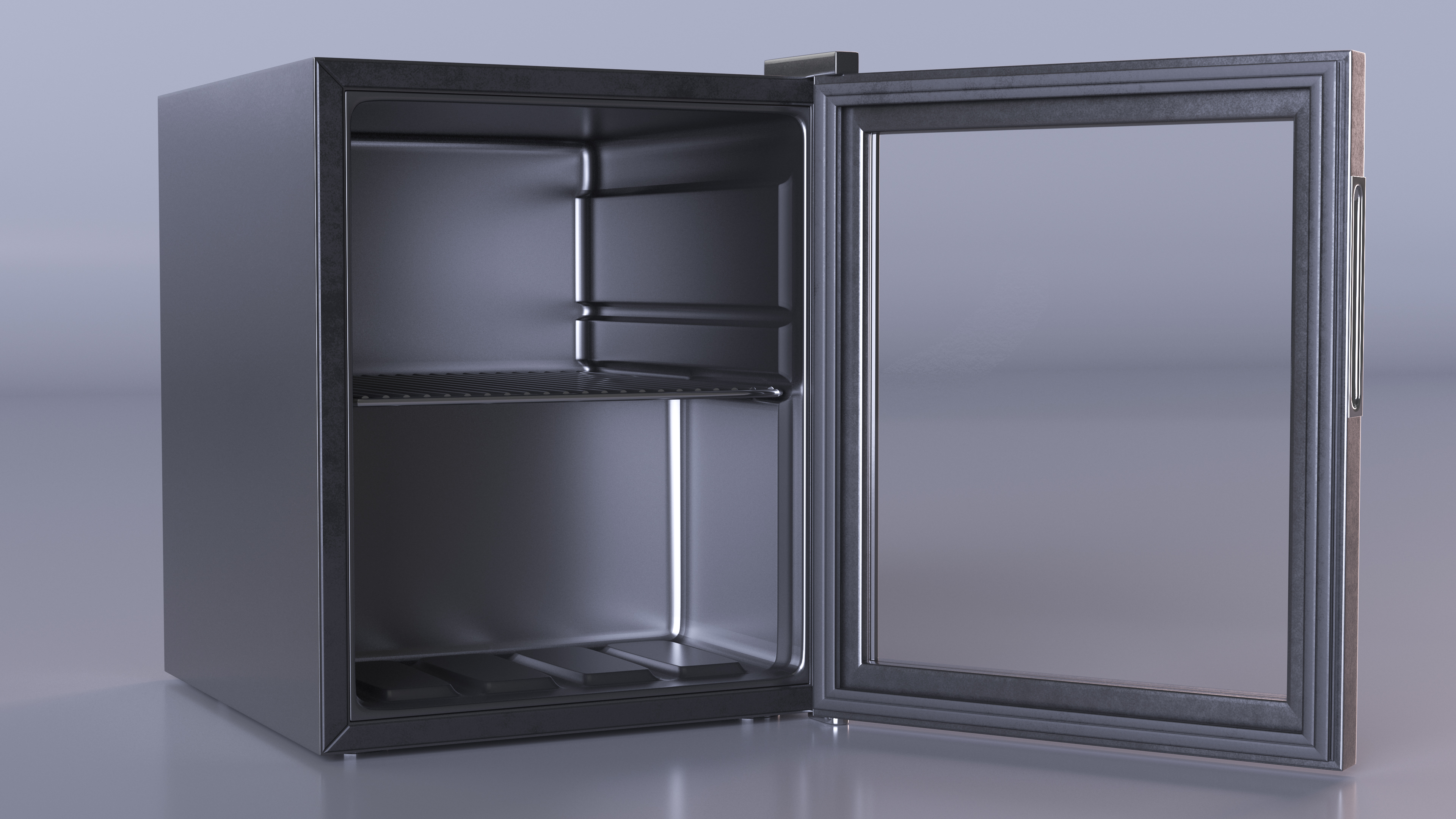 Beverage Refrigerator Cooler Black 3D model