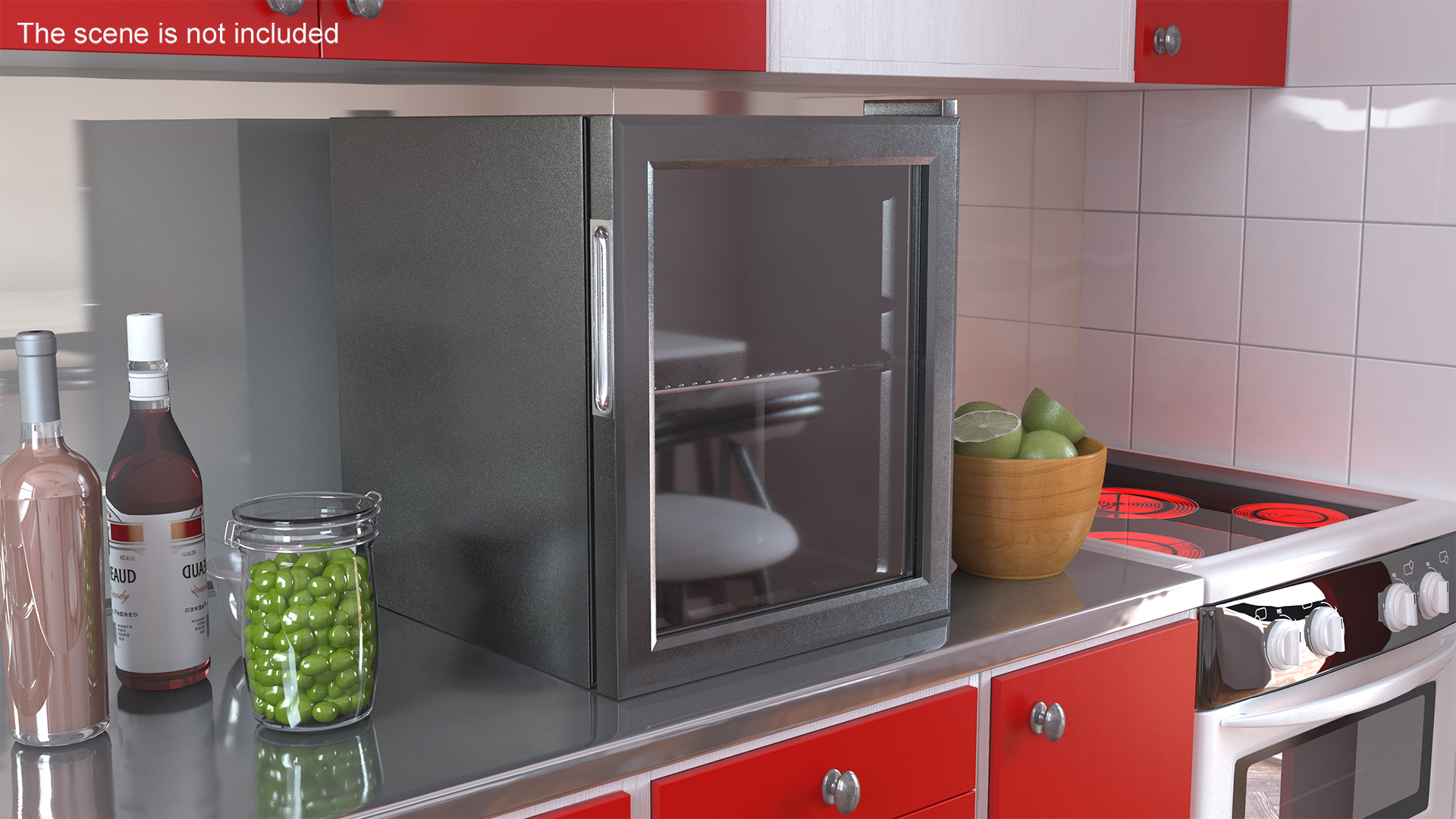 Beverage Refrigerator Cooler Black 3D model