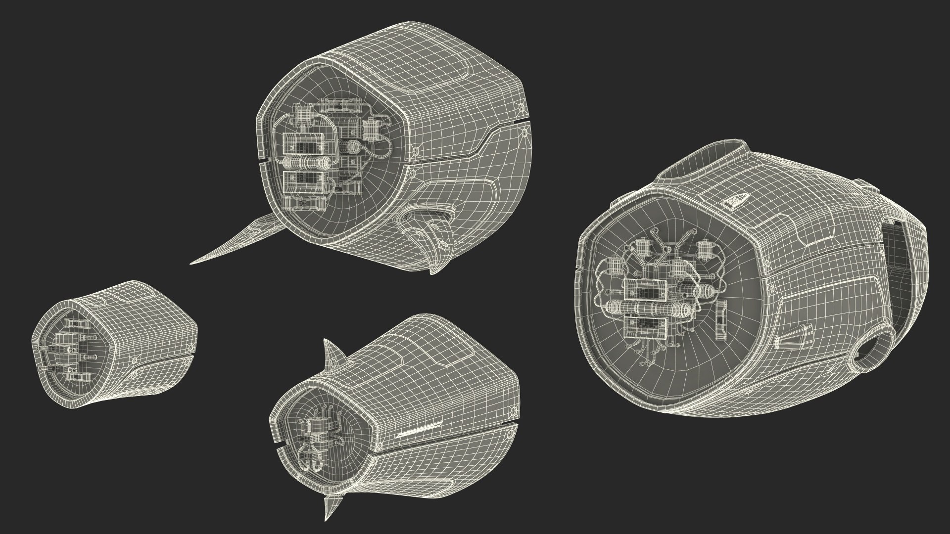 Shark Robot Animated Rigged 3D