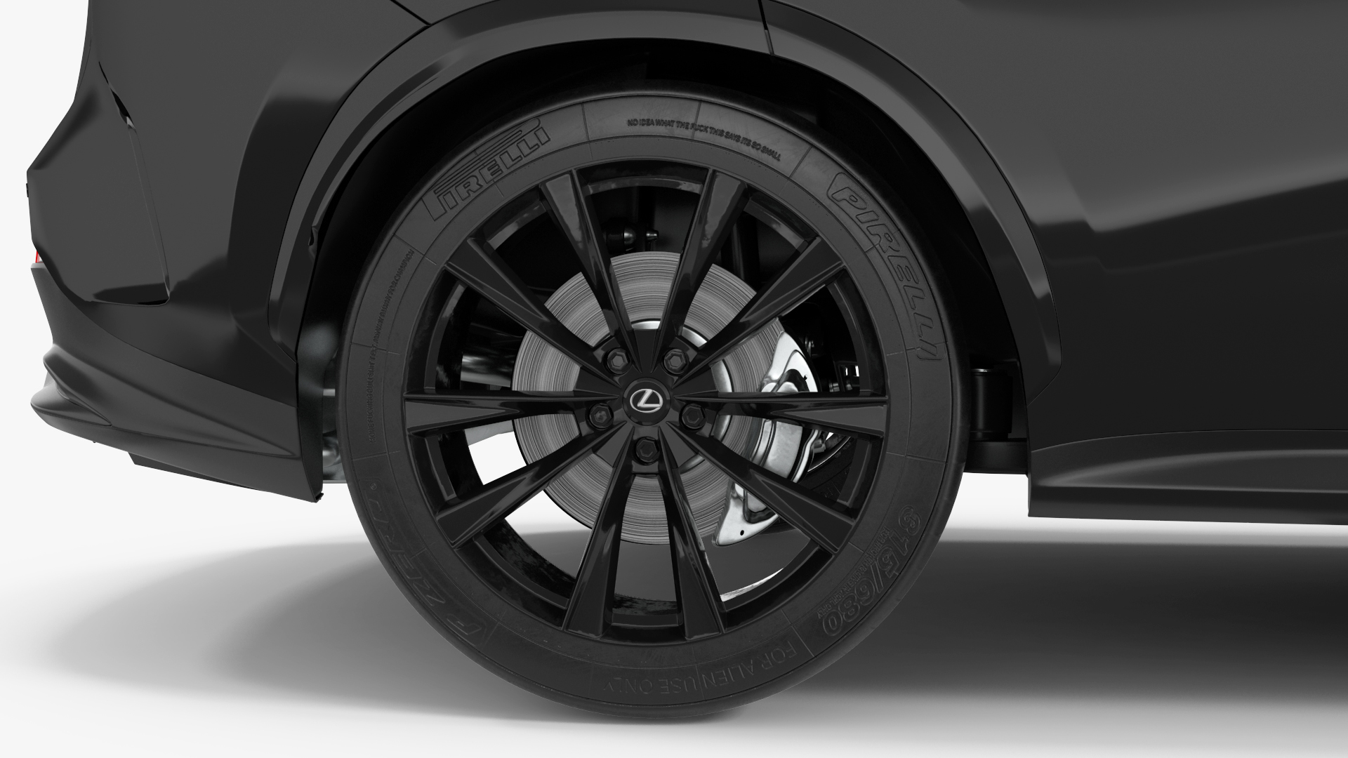 3D model 2024 Lexus NX Black Rigged for Maya